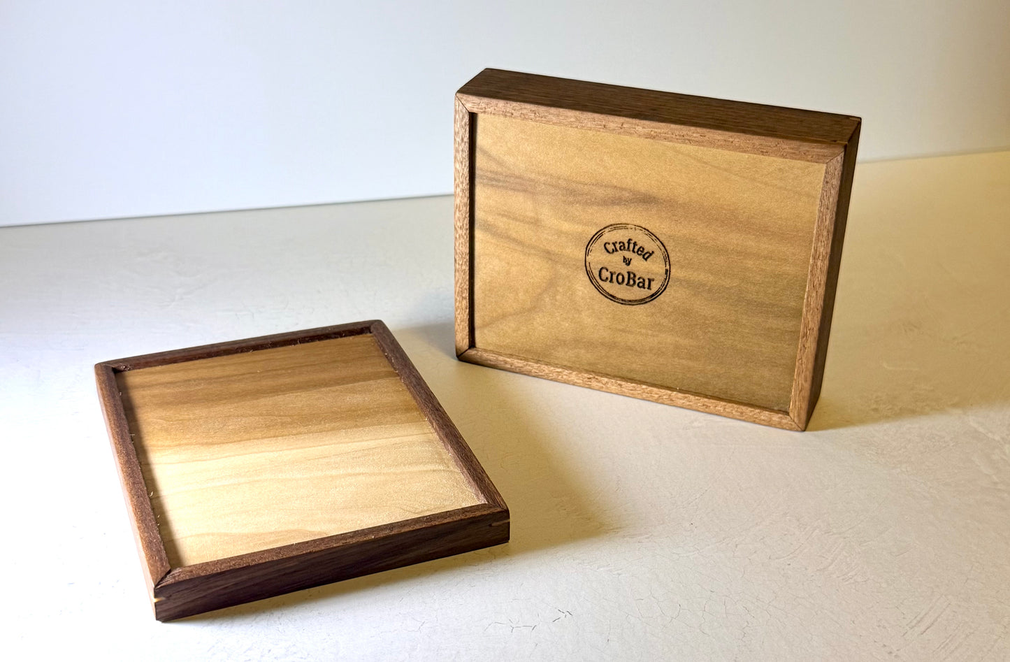 Small Walnut and Poplar Keepsake Box