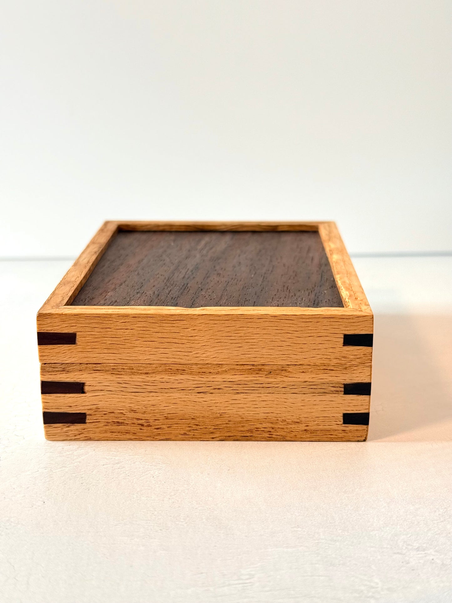 Small Red Oak and Honduras Rosewood Keepsake Box