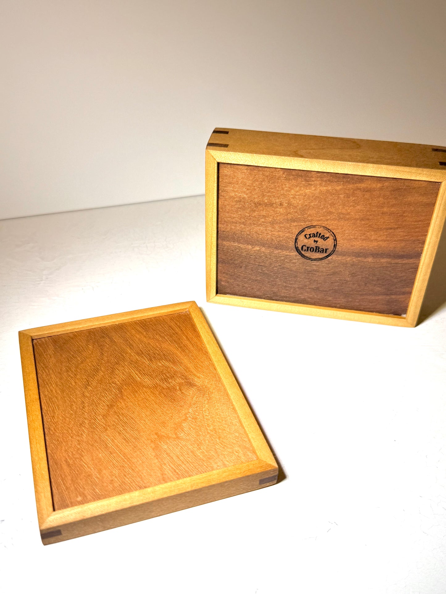 Small Poplar and Walnut Keepsake Box