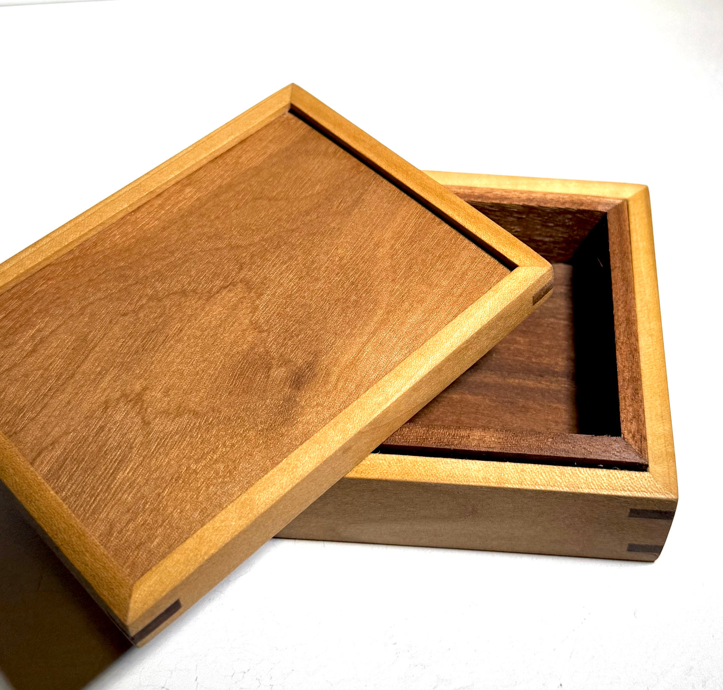 Small Poplar and Walnut Keepsake Box