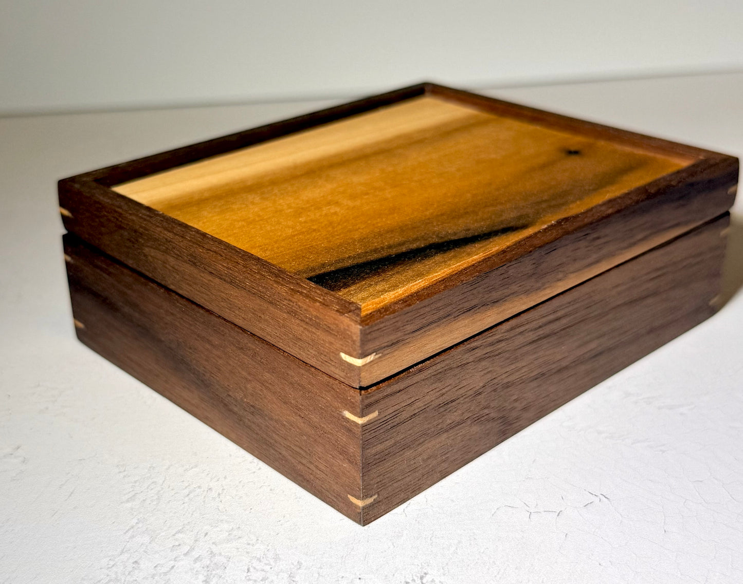 Small Walnut and Poplar Keepsake Box