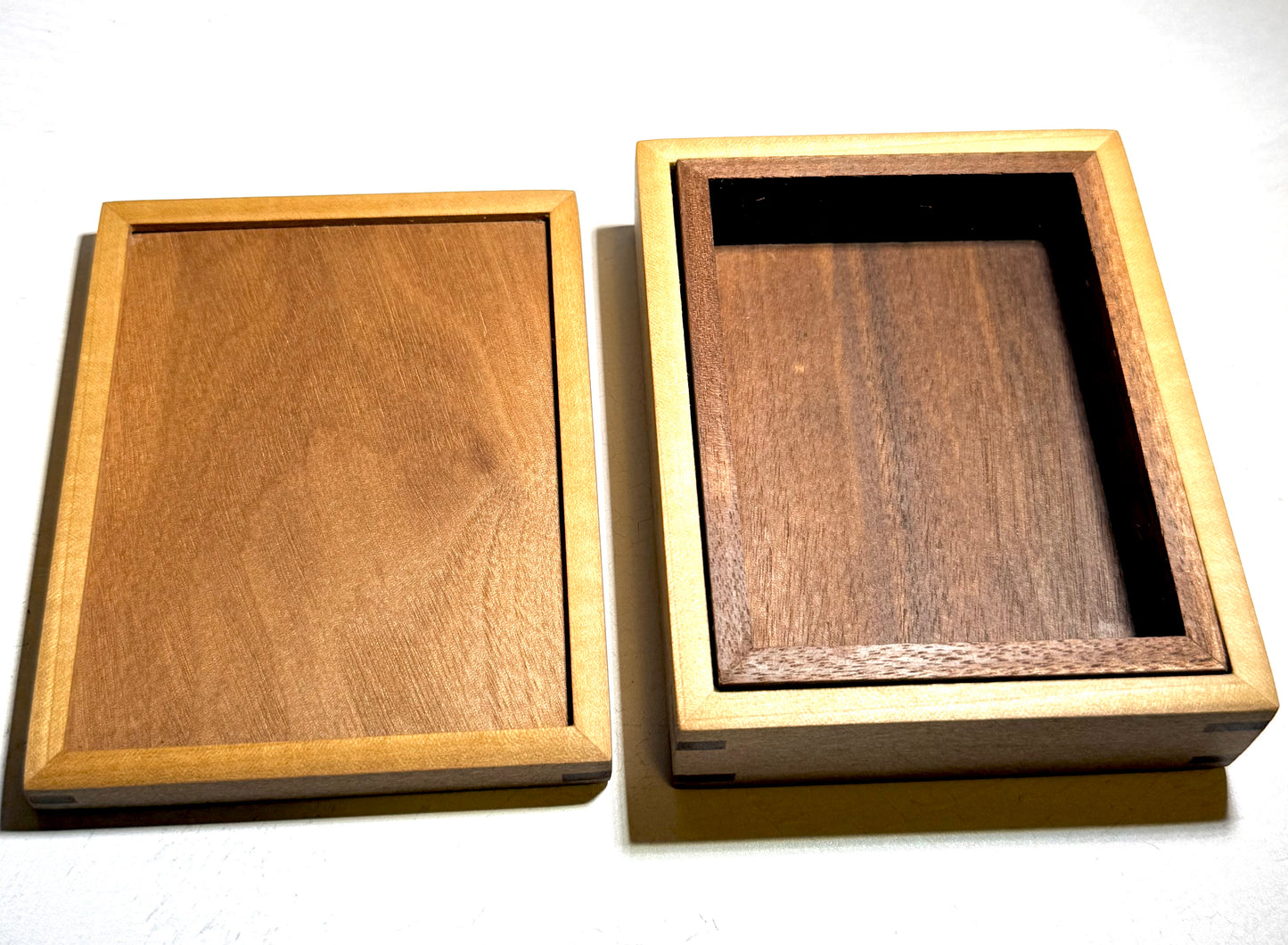 Small Poplar and Walnut Keepsake Box
