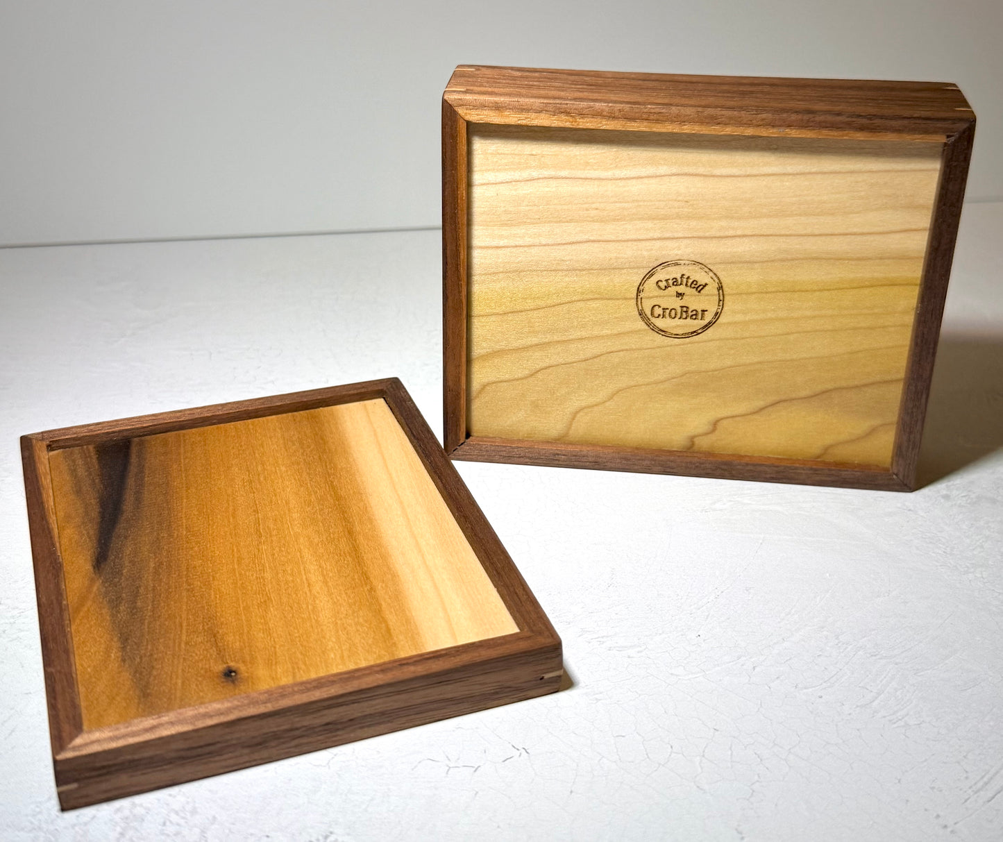 Small Walnut and Poplar Keepsake Box