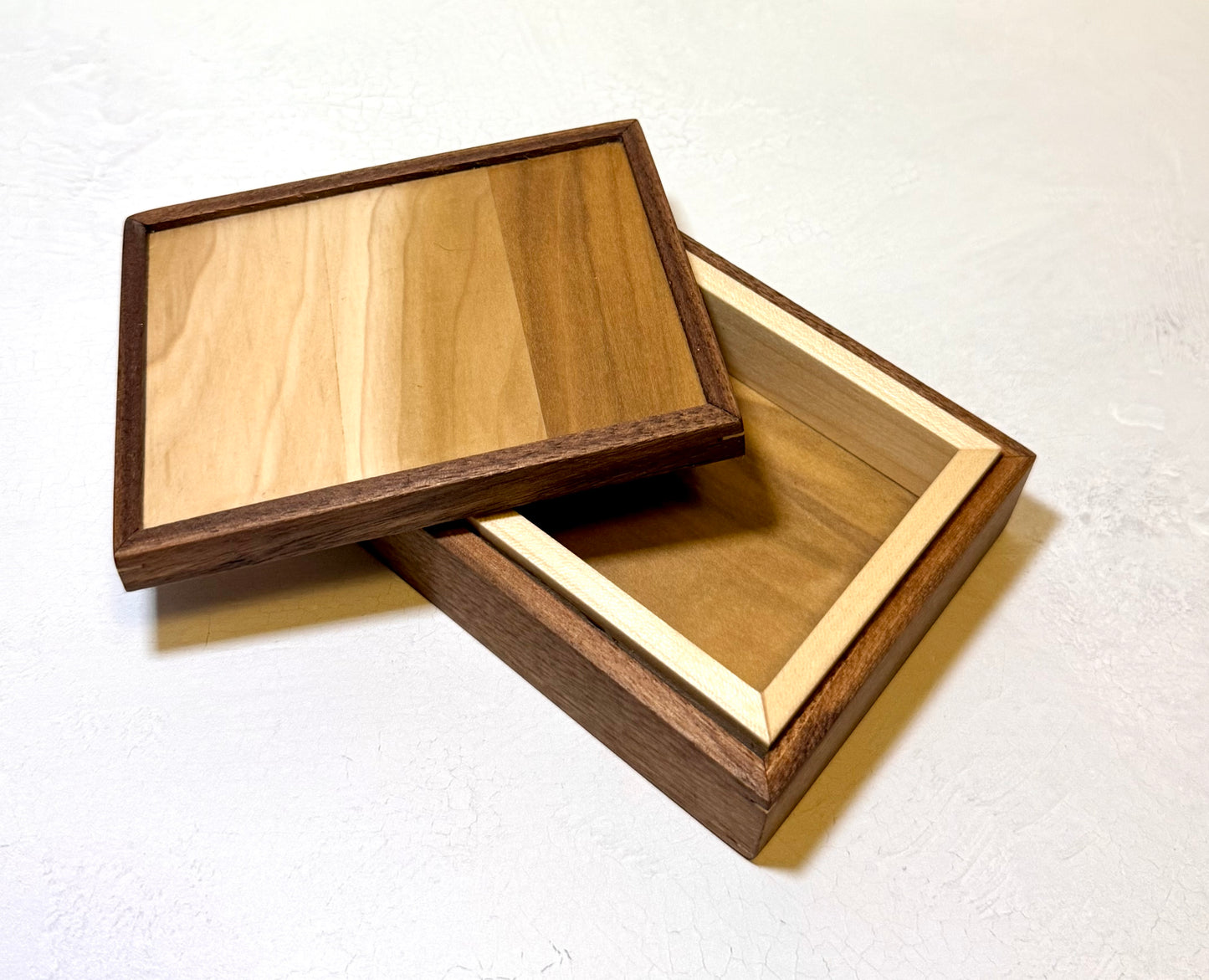 Small Walnut and Poplar Keepsake Box
