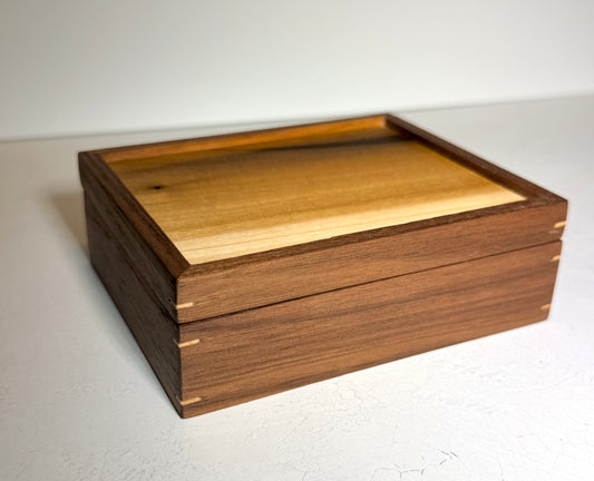 Small Walnut and Poplar Keepsake Box