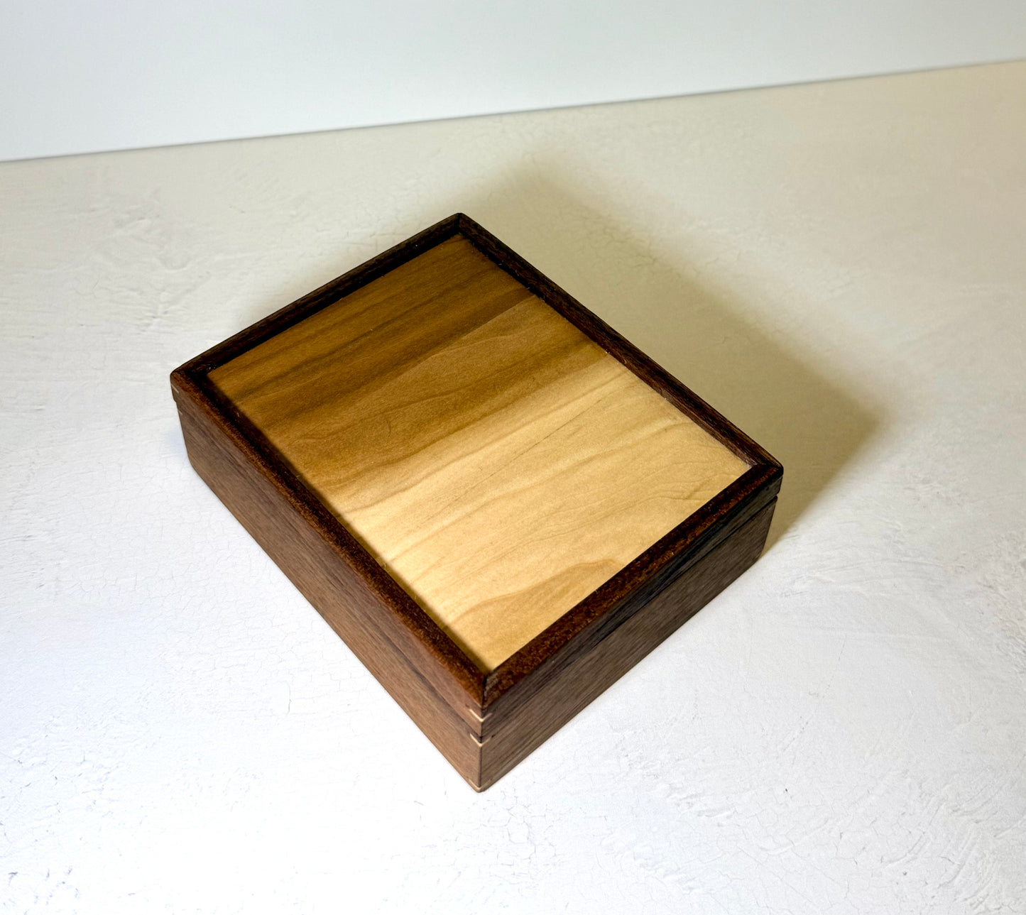 Small Walnut and Poplar Keepsake Box