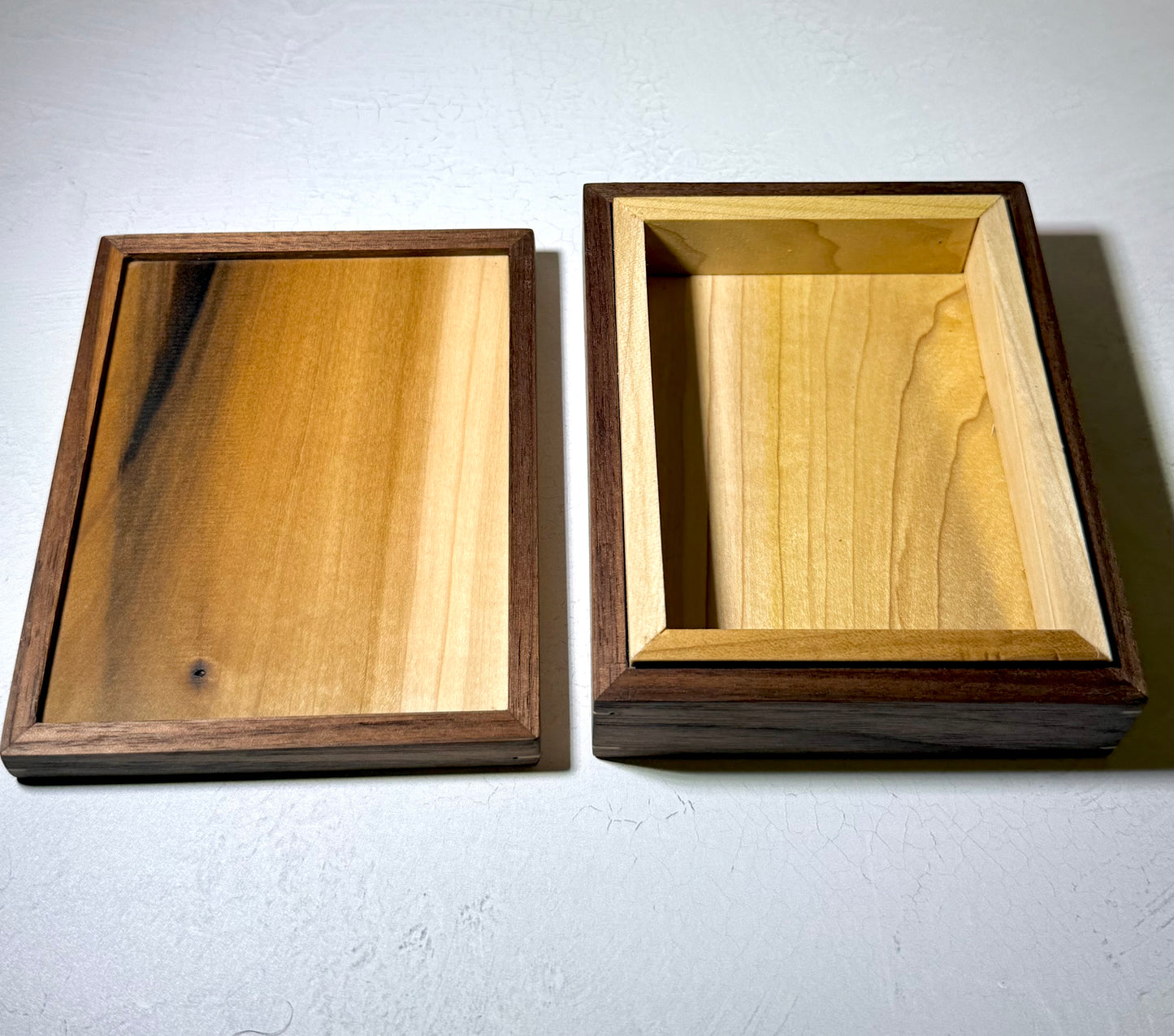 Small Walnut and Poplar Keepsake Box