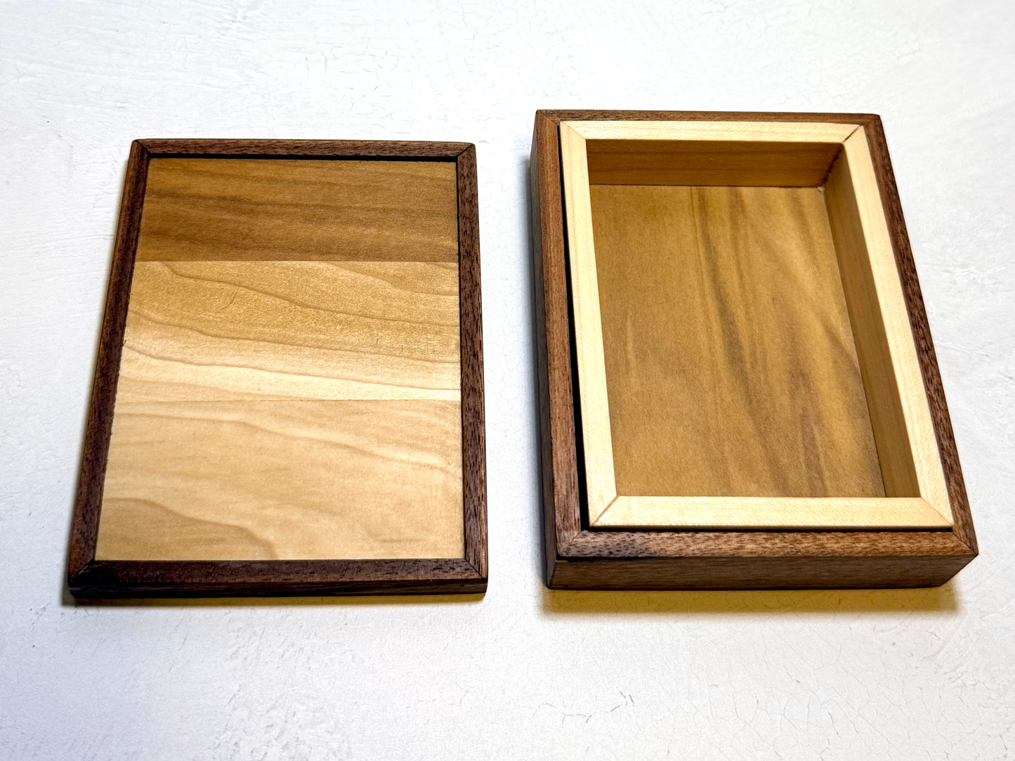 Small Walnut and Poplar Keepsake Box