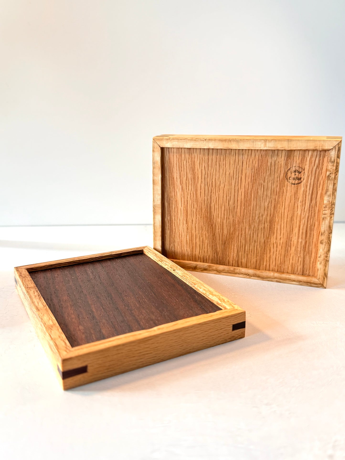 Small Red Oak and Honduras Rosewood Keepsake Box